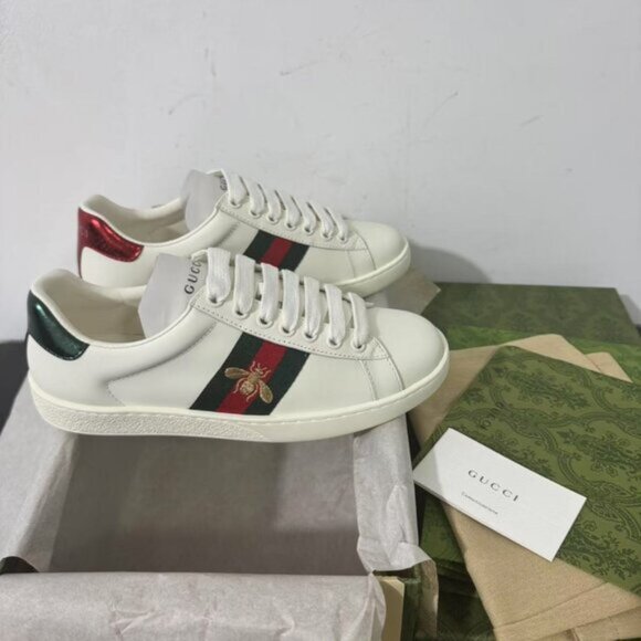 Gucci Women's Ace Bee Embroidered Sneakers - Picture 1 of 5